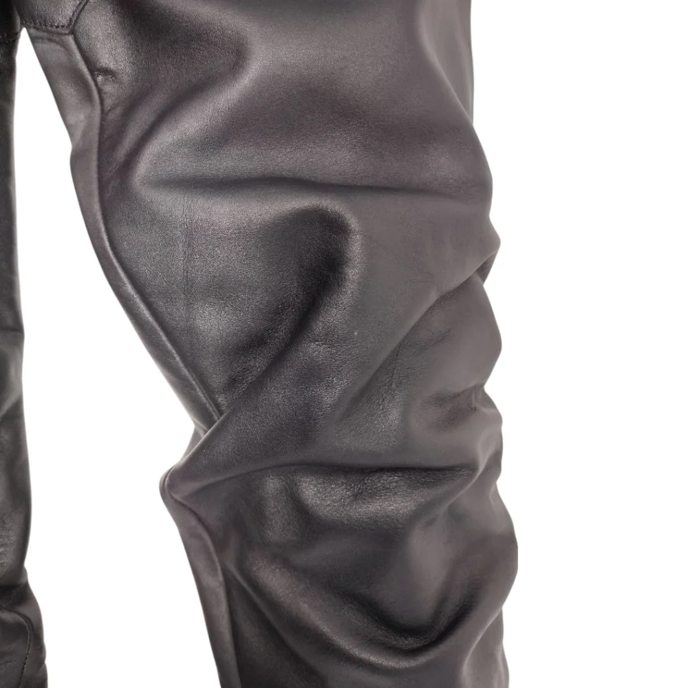 Steve Madden Landy Black Over The Knee Slouchy Pull On Western Boots Size 9